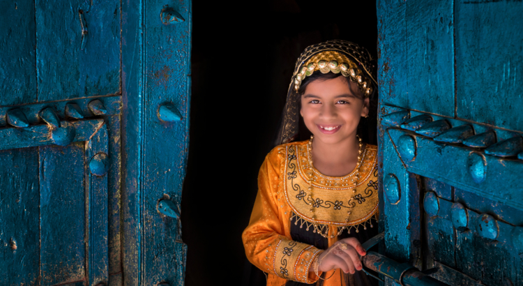 Mädchen Oman tradition