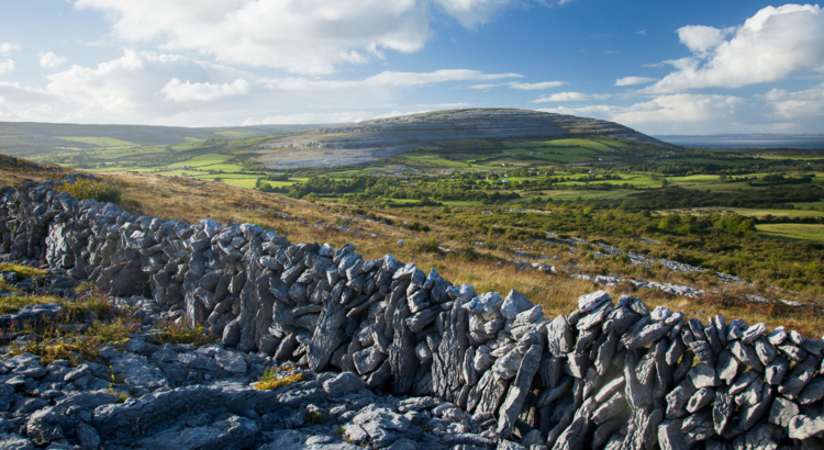Irland Landschaft Trockenmauer