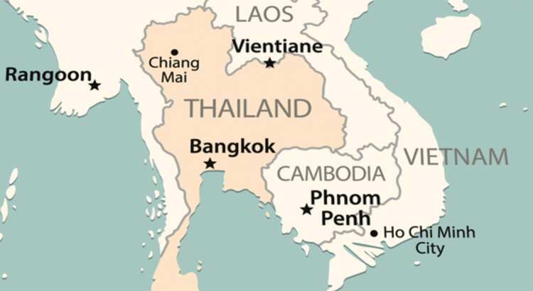 Thailand Kambodscha Karte