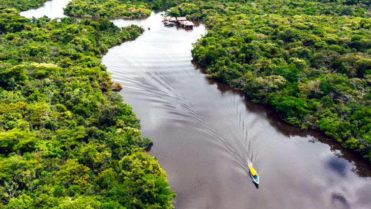 Peru Amazonas Regenwald Luftaufnahme mit Boot iStock mariusz_prusaczyk.jpg
