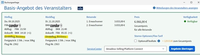 Amadeus 2025 Kabinenklassen 3